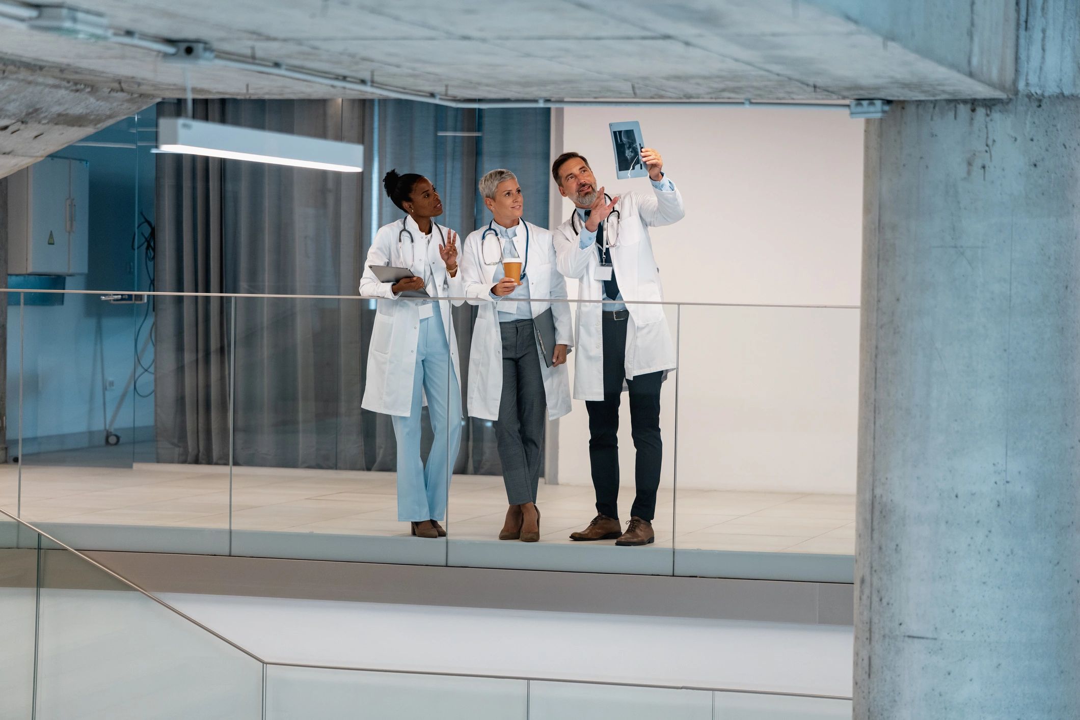 Doctors reviewing an X-ray together